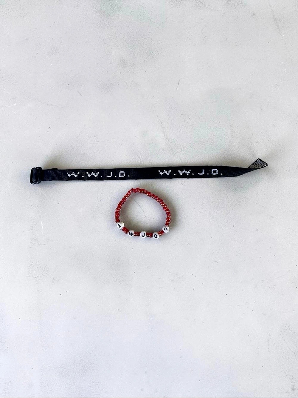WWJD Christian Bracelet Lot 2 Friendship Beaded Woven Jesus Faith Jewelry